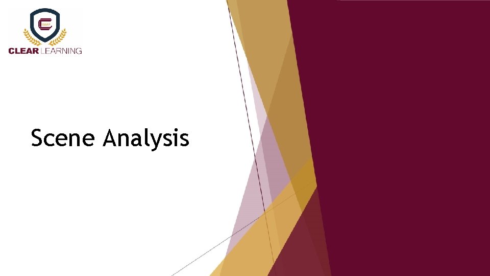Scene Analysis Scene Analysis