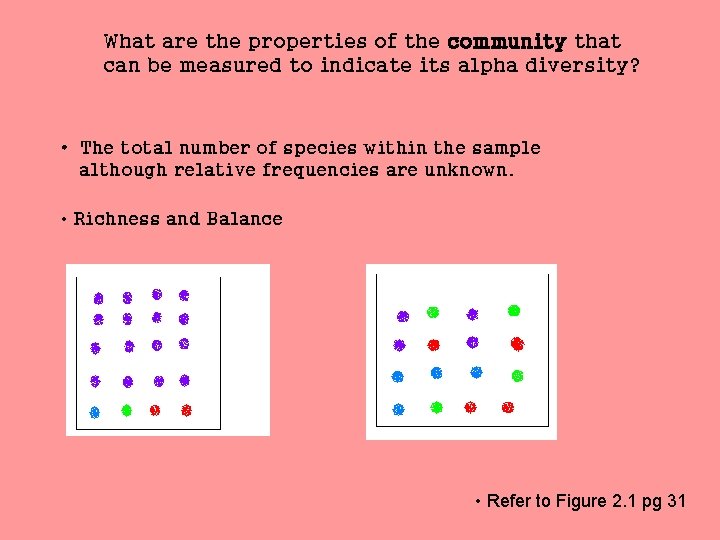 What are the properties of the community that can be measured to indicate its