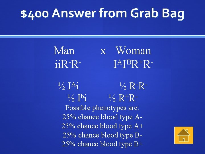$400 Answer from Grab Bag Man ii. R-R½ IA i ½ I bi x