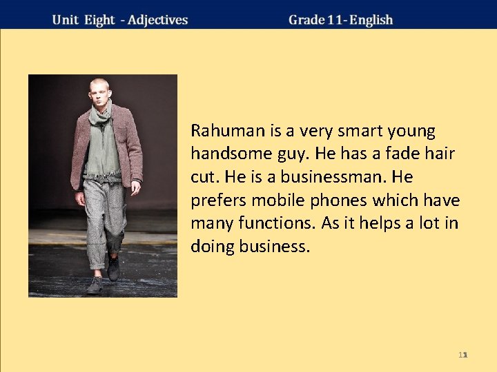 Rahuman is a very smart young handsome guy. He has a fade hair cut.