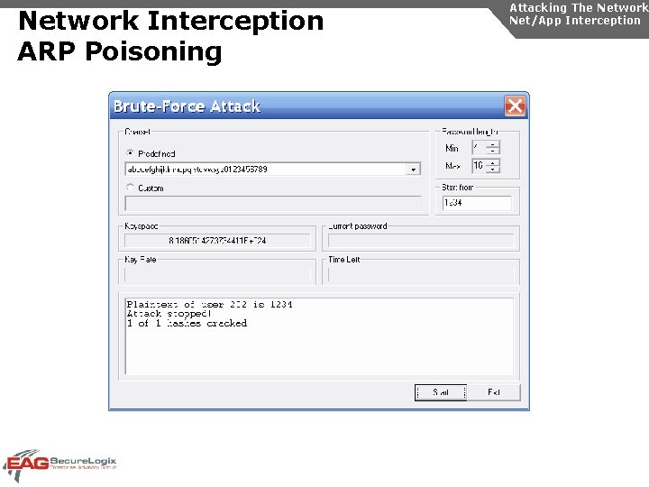 Network Interception ARP Poisoning Attacking The Network Net/App Interception 