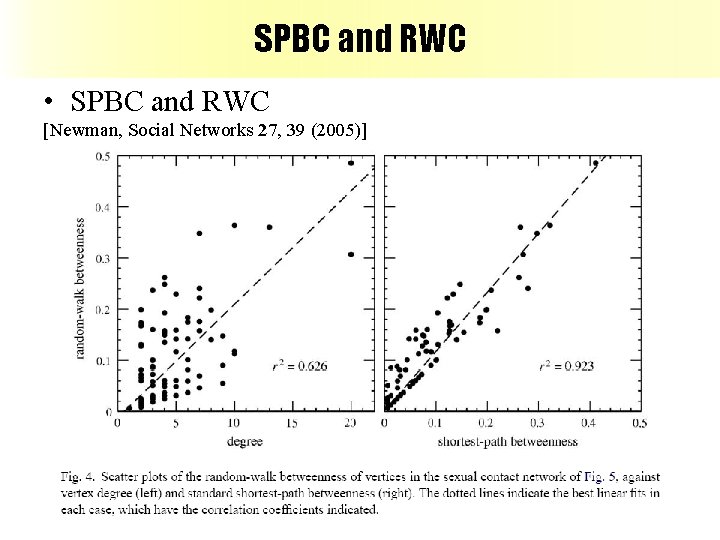 SPBC and RWC • SPBC and RWC [Newman, Social Networks 27, 39 (2005)] 