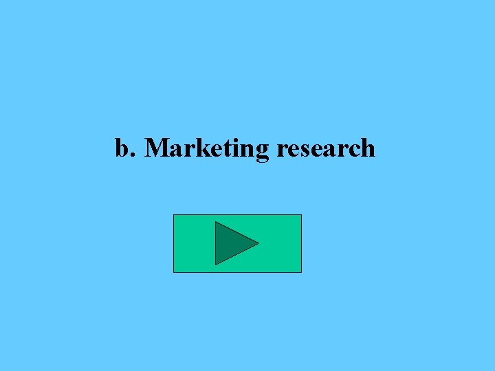 b. Marketing research 