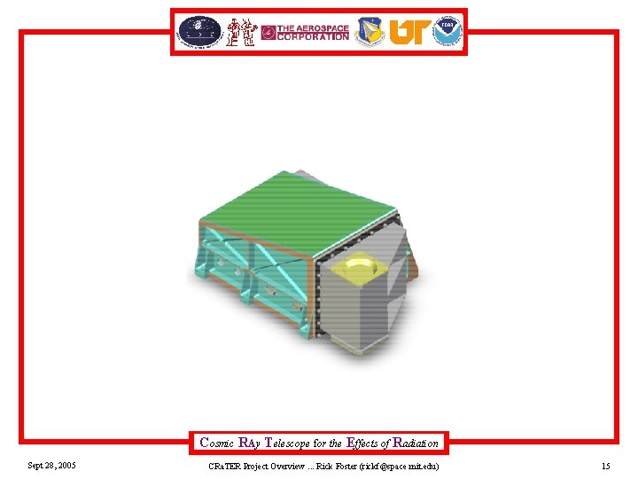 Cosmic RAy Telescope for the Effects of Radiation Sept 28, 2005 CRa. TER Project