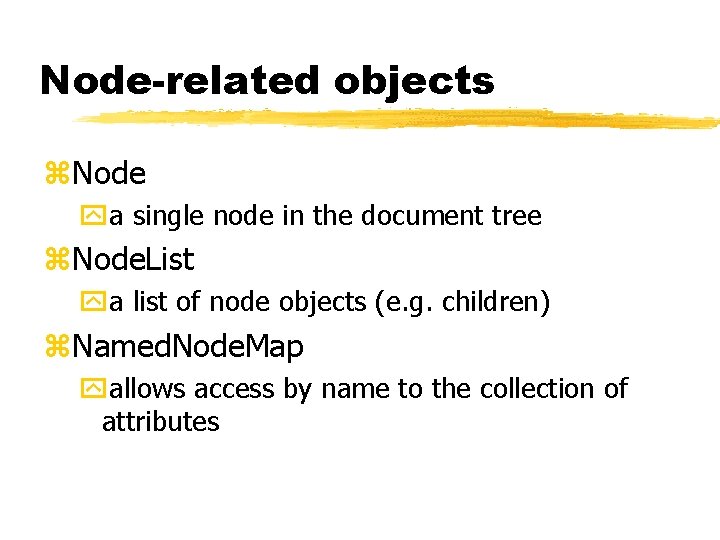 Node-related objects z. Node ya single node in the document tree z. Node. List Node-related objects z. Node ya single node in the document tree z. Node. List