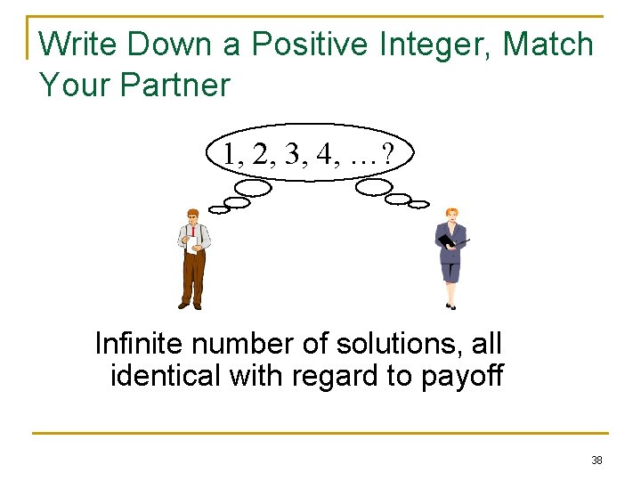 Write Down a Positive Integer, Match Your Partner 1, 2, 3, 4, …? Infinite