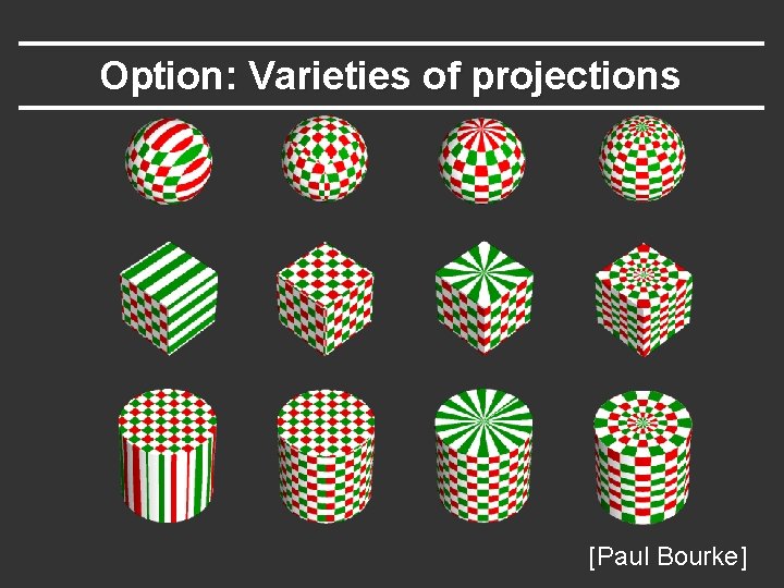 Option: Varieties of projections [Paul Bourke] 