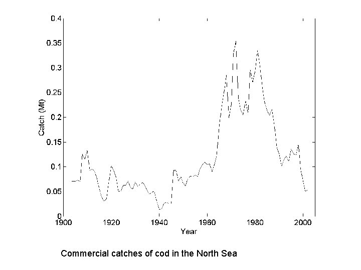 Commercial catches of cod in the North Sea 