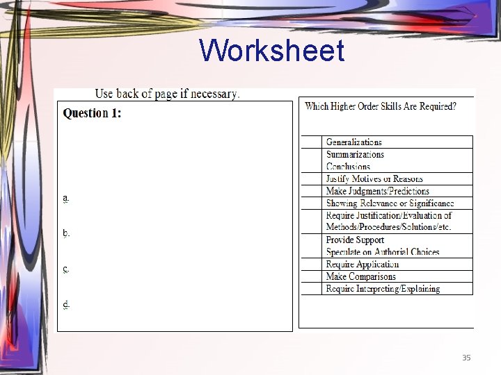 Worksheet 35 