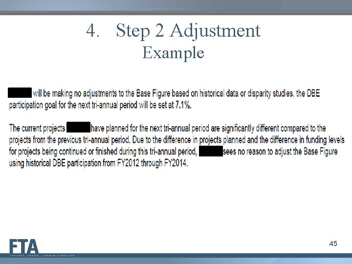 4. Step 2 Adjustment Example 45 