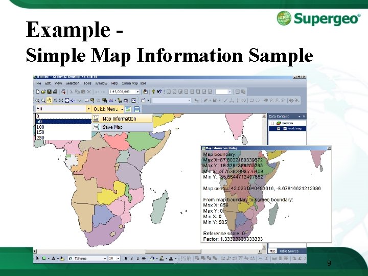 Example Simple Map Information Sample 9 