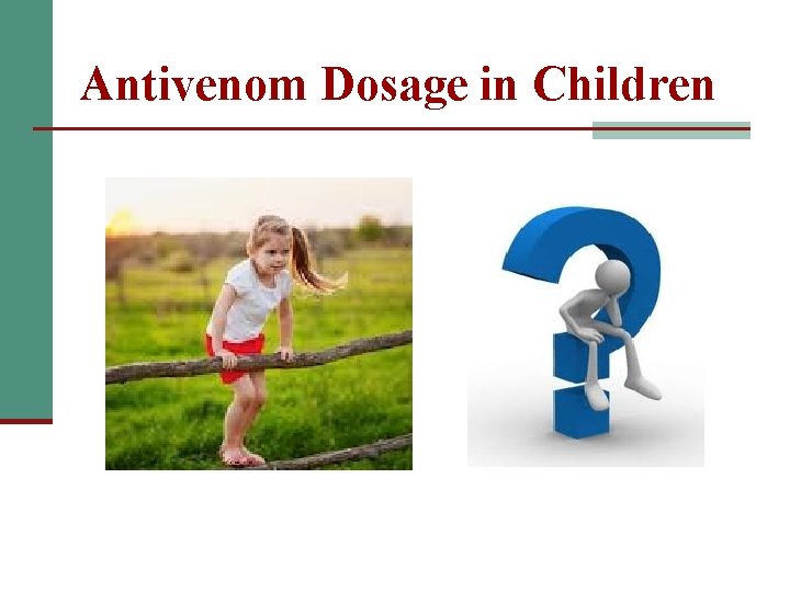 Antivenom Dosage in Children 
