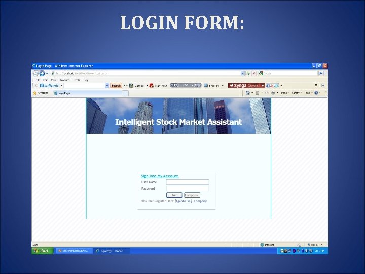 LOGIN FORM: 