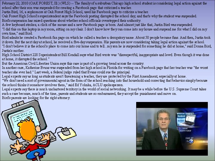 February 22, 2010 (OAK FOREST, Ill. ) (WLS) -- The family of a suburban