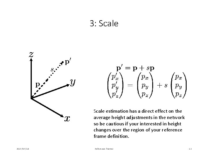 3: Scale estimation has a direct effect on the average height adjustments in the