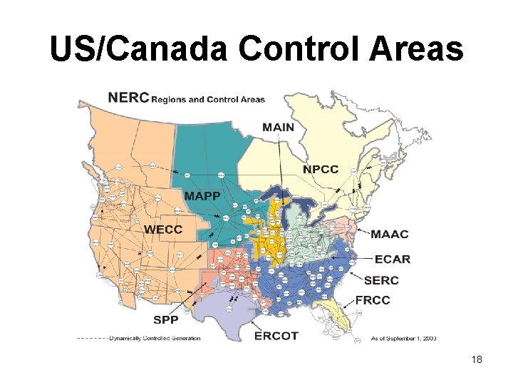 US/Canada Control Areas 18 