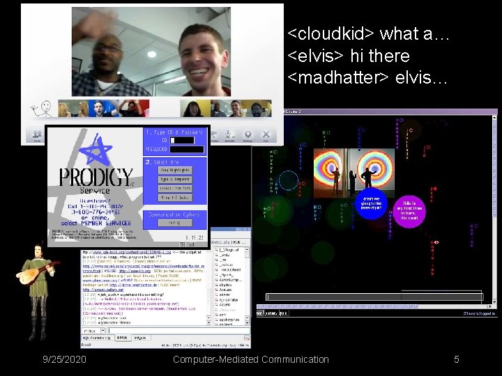 <cloudkid> what a… <elvis> hi there <madhatter> elvis… 9/25/2020 Computer-Mediated Communication 5 