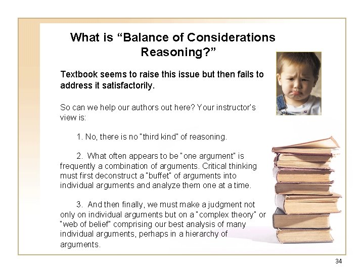 What is “Balance of Considerations Reasoning? ” Textbook seems to raise this issue but What is “Balance of Considerations Reasoning? ” Textbook seems to raise this issue but