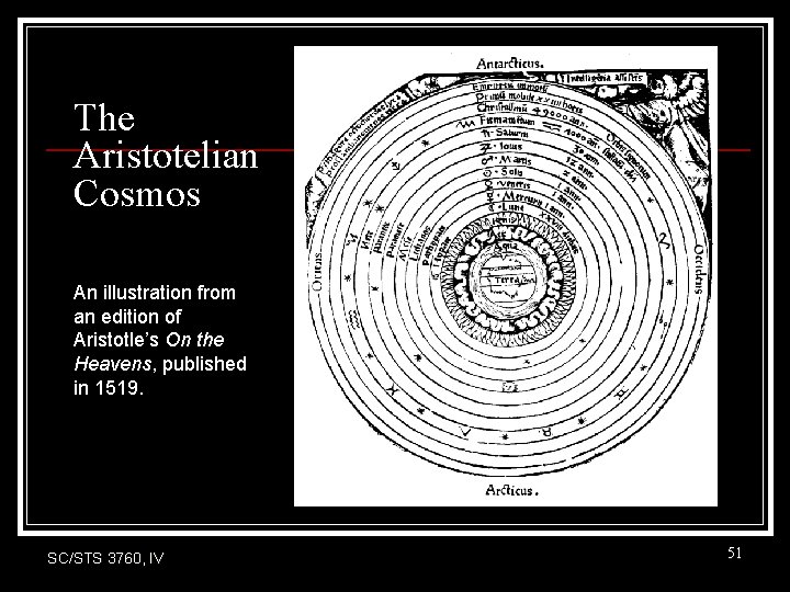The Aristotelian Cosmos An illustration from an edition of Aristotle’s On the Heavens, published The Aristotelian Cosmos An illustration from an edition of Aristotle’s On the Heavens, published