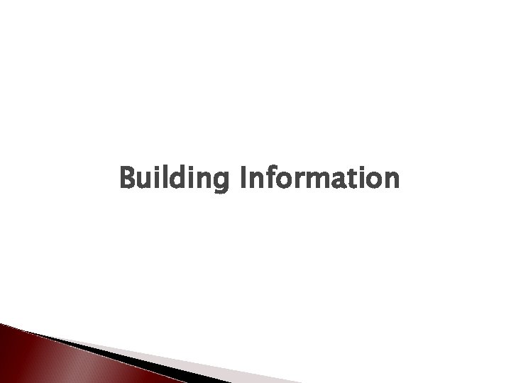 Building Information 