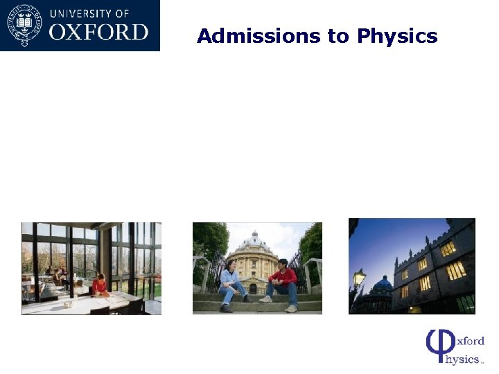 Admissions to Physics 