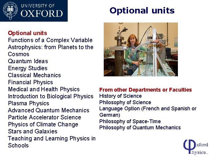 Optional units Functions of a Complex Variable Astrophysics: from Planets to the Cosmos Quantum