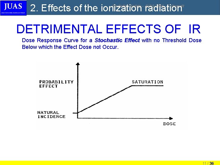 2. Effects of the ionization radiation Radiation Safety - JUAS 2014, X. Queralt DETRIMENTAL 2. Effects of the ionization radiation Radiation Safety - JUAS 2014, X. Queralt DETRIMENTAL