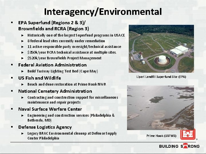 Interagency/Environmental EPA Superfund (Regions 2 & 3)/ Brownfields and RCRA (Region 3) ► ►