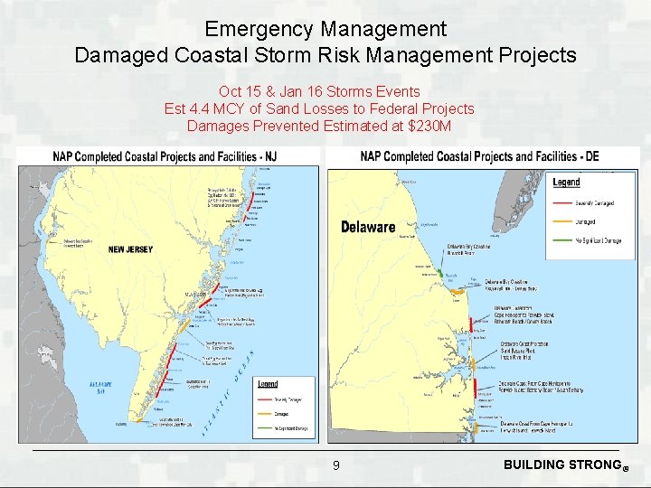 Emergency Management Damaged Coastal Storm Risk Management Projects Oct 15 & Jan 16 Storms