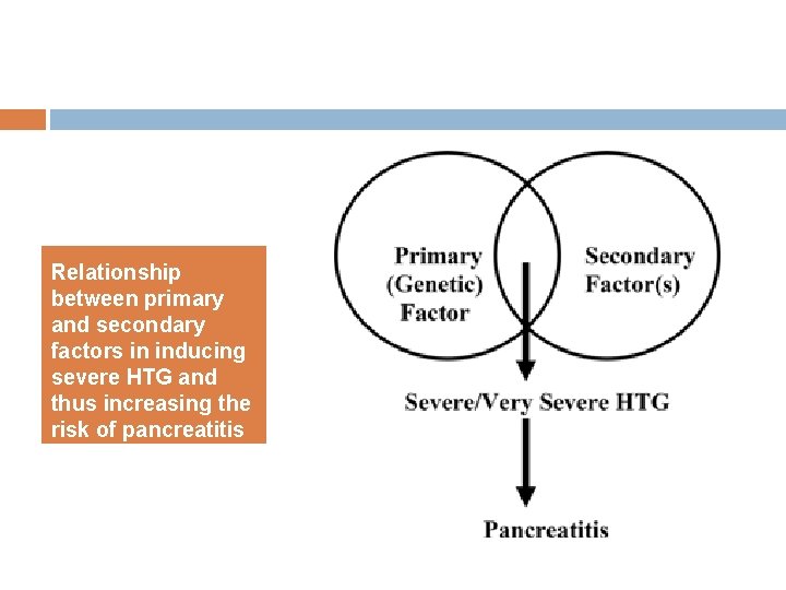 Relationship between primary and secondary factors in inducing severe HTG and thus increasing the