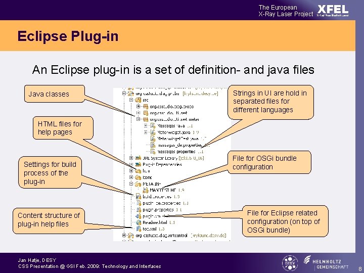 The European X-Ray Laser Project XFEL X-Ray Free-Electron Laser Eclipse Plug-in An Eclipse plug-in