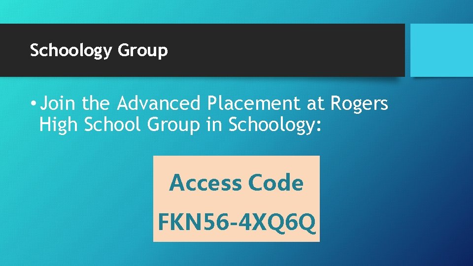 Schoology Group • Join the Advanced Placement at Rogers High School Group in Schoology: