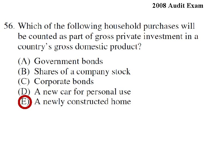 2008 Audit Exam 
