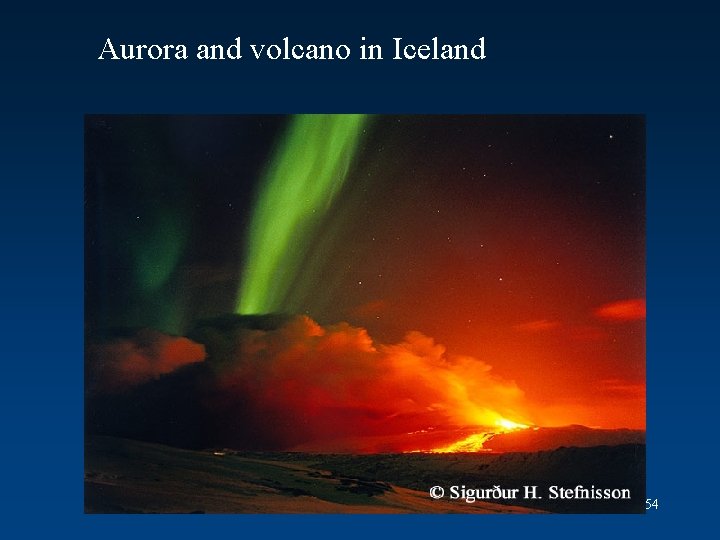 Aurora and volcano in Iceland 54 