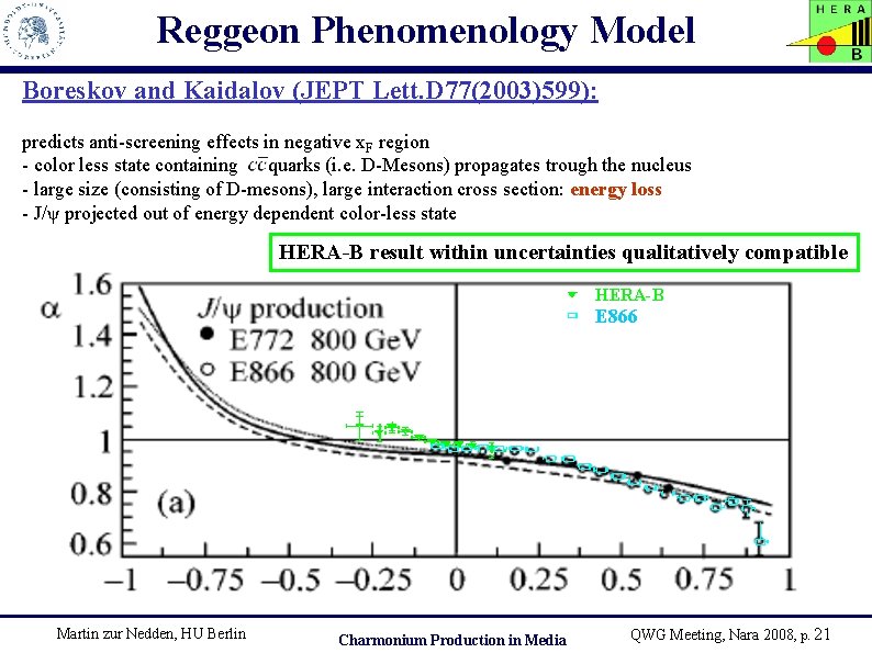 Reggeon Phenomenology Model Boreskov and Kaidalov (JEPT Lett. D 77(2003)599): predicts anti-screening effects in