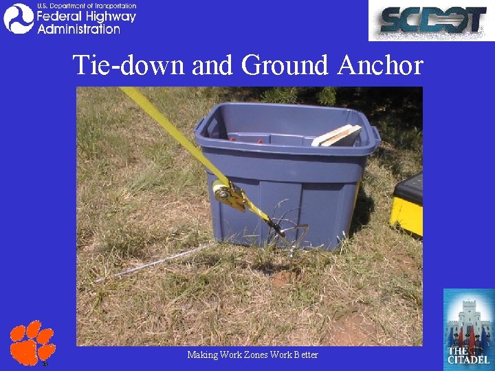 Tie-down and Ground Anchor Making Work Zones Work Better 