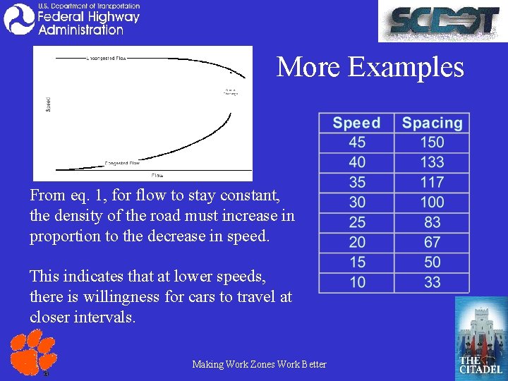 More Examples From eq. 1, for flow to stay constant, the density of the