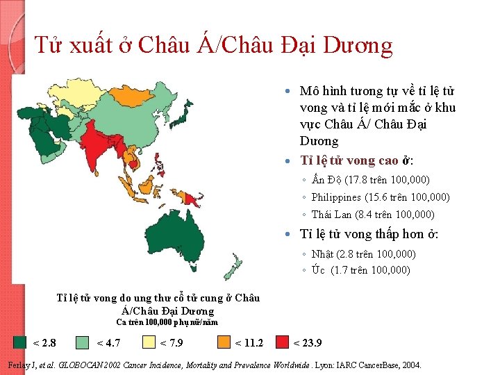 Tử xuất ở Châu Á/Châu Đại Dương Mô hình tương tự về tỉ lệ