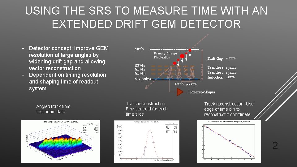 USING THE SRS TO MEASURE TIME WITH AN EXTENDED DRIFT GEM DETECTOR - Detector