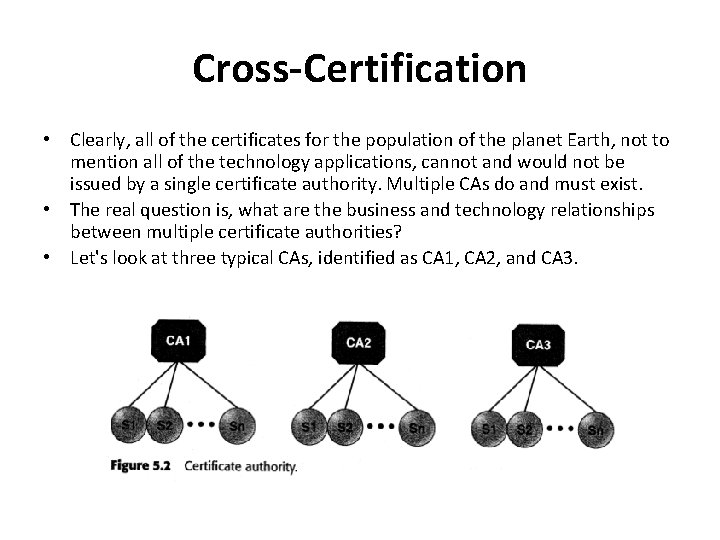 Cross-Certification • Clearly, all of the certificates for the population of the planet Earth,