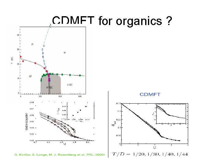 CDMFT for organics ? 