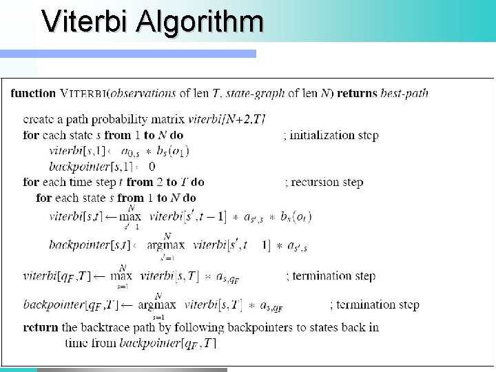 Viterbi Algorithm 