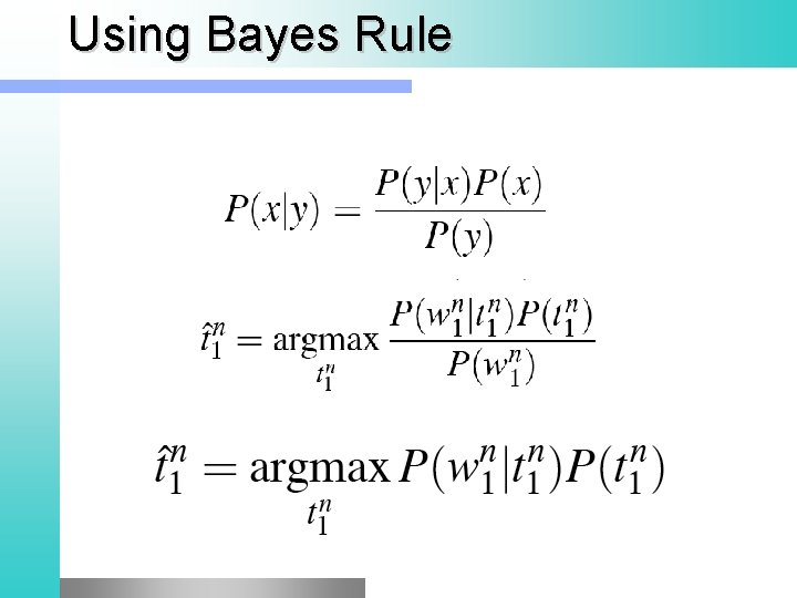 Using Bayes Rule 