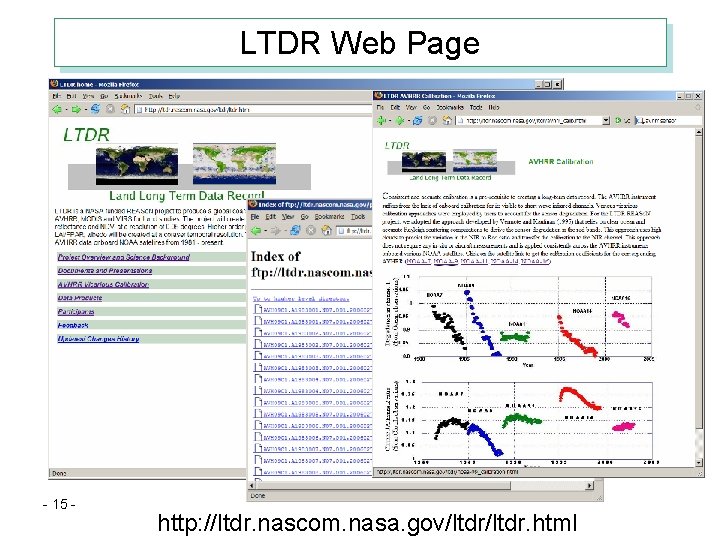 LTDR Web Page - 15 - http: //ltdr. nascom. nasa. gov/ltdr. html 