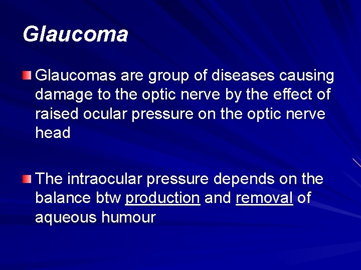Glaucomas are group of diseases causing damage to the optic nerve by the effect Glaucomas are group of diseases causing damage to the optic nerve by the effect
