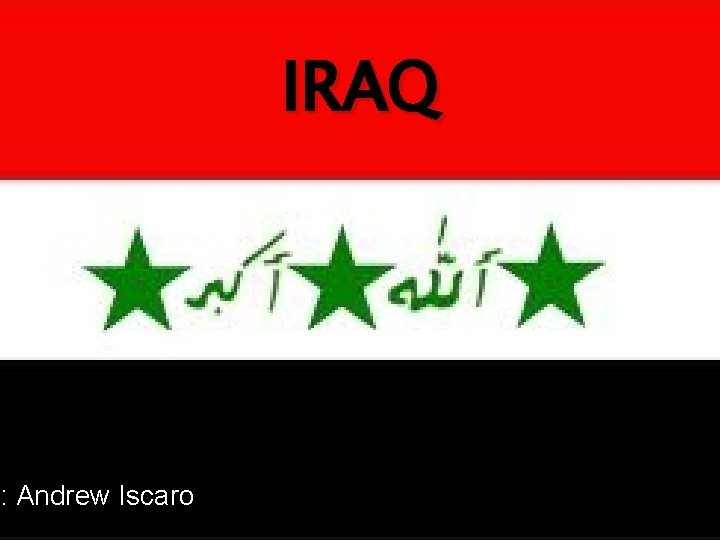 y: Andrew Iscaro IRAQ 