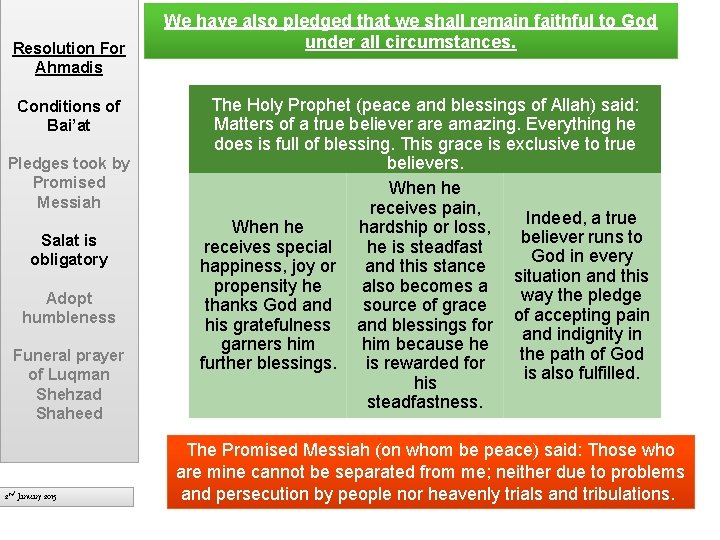 Resolution For Ahmadis Conditions of Bai’at Pledges took by Promised Messiah Salat is obligatory