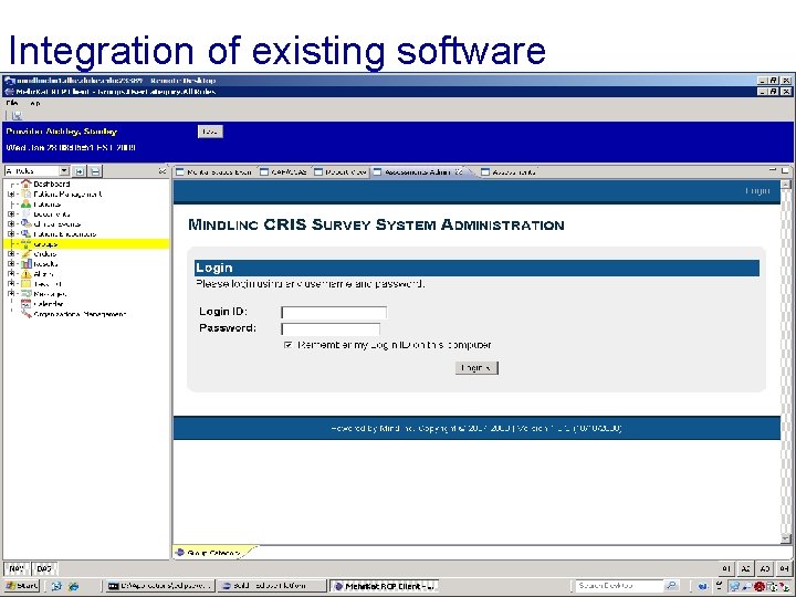 Integration of existing software End Slide 