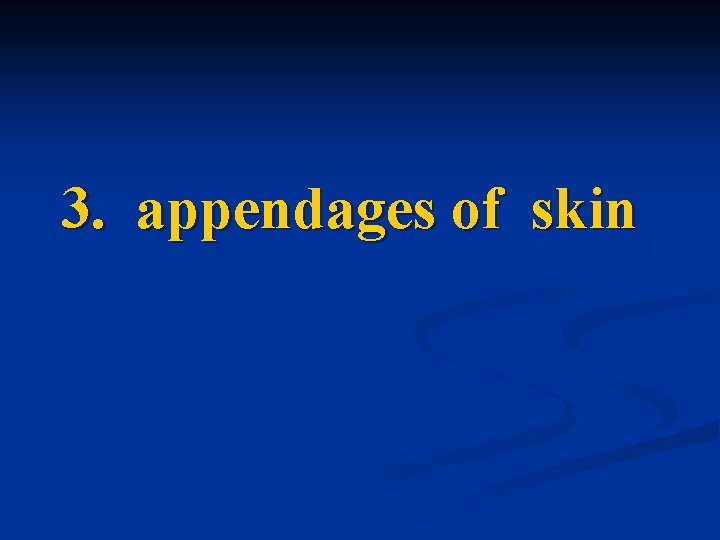 3. appendages of skin 