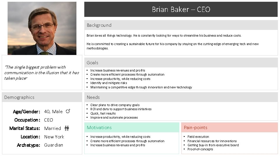Brian Baker – CEO Background Brian loves all things technology. He is constantly looking